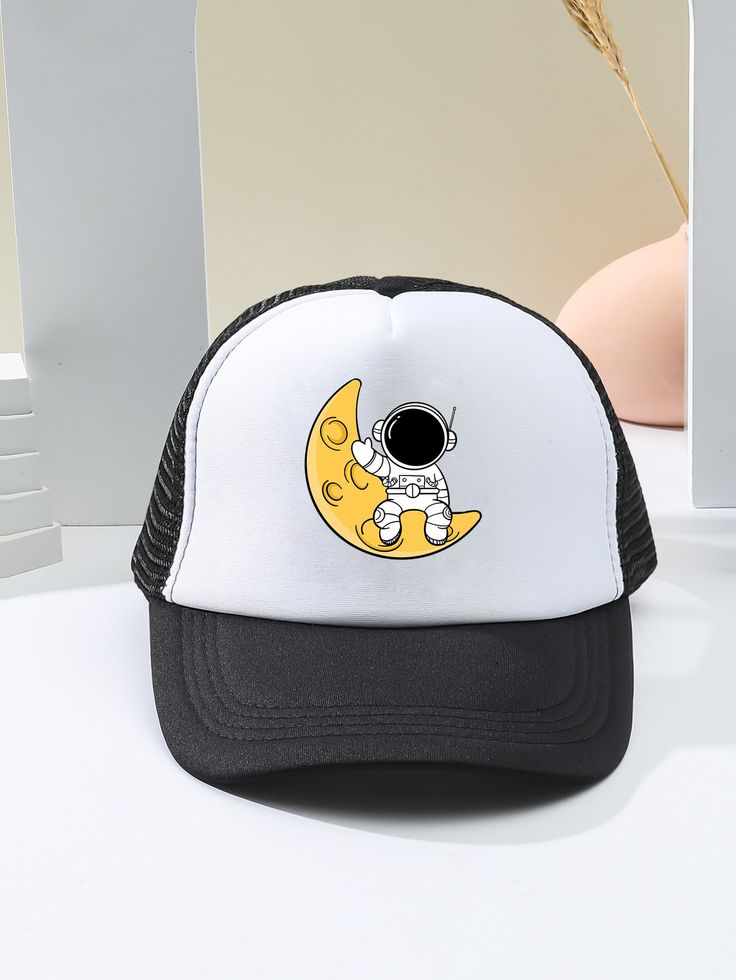 Niñitos Sombrero de camionero luna & con estampado de astronauta